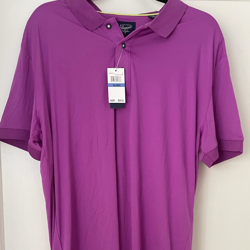PENGUIN men’s purple polo, size XL *new with tags*